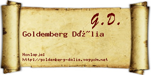 Goldemberg Dália névjegykártya